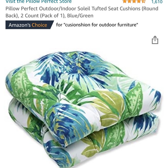 Accents Seat Cushions Blue And Green For Indooroutdoor Poshmark
